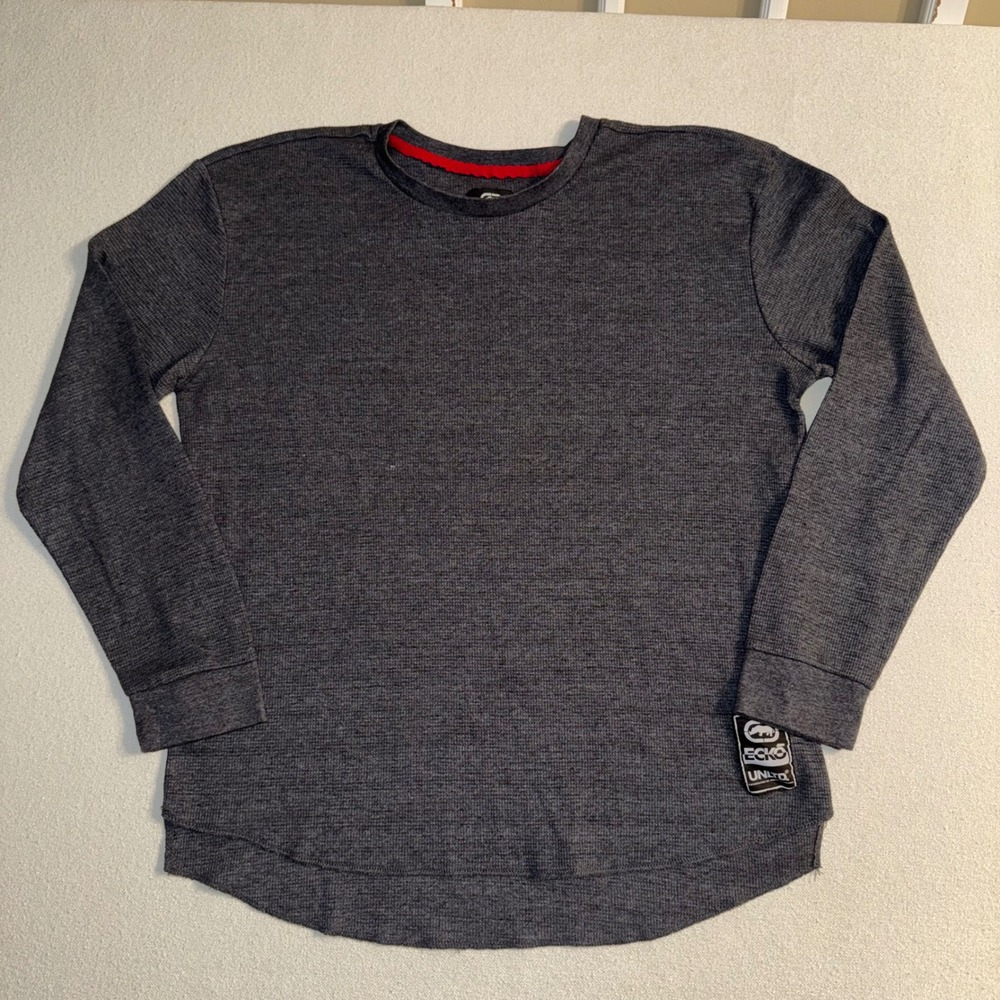 Ecko Unltd Mens Long Sleeve Thermal Shirt Charcoal Gray Size‎ 2XL